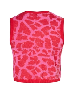 Вязаный жилет, цвет Dark pink/Fire red Mymo