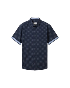 Рубашка на пуговицах классического кроя, темно-синий Tom tailor