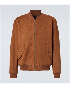 Кожаная куртка-бомбер с логотипом, Country Brown Polo ralph lauren