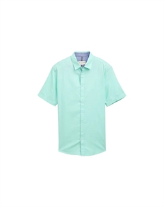 Рубашка с коротким рукавом Fitted Structured, зеленый Tom tailor