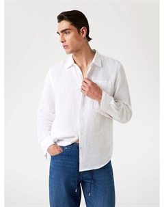 Рубашка на пуговицах классического кроя, белый Guess