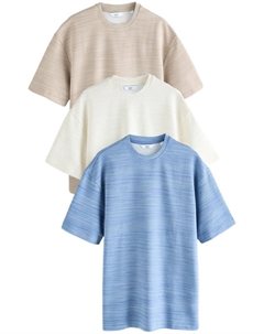 Рубашка, цвет Beige/Sky blue/White Next