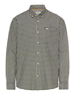 Рубашка на пуговицах классического кроя, цвет Black/Off white Camel active