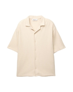 Рубашка на пуговицах Comfort fit, бежевый Pull & bear