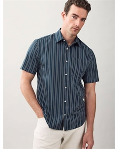 Рубашка на пуговицах классического кроя, темно-синий Next