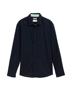 Рубашка на пуговицах классического кроя, темно-синий Tom tailor