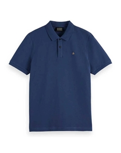 Поло с коротким рукавом Seasonal Core, синий Scotch&soda