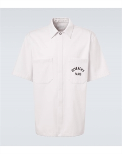 Парижская хлопковая рубашка для боулинга, слоновая кость Givenchy