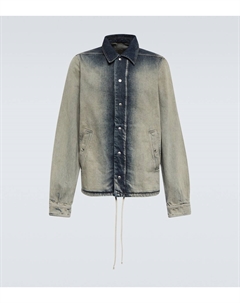 Выцветшая джинсовая рубашка-пиджак, Brown Denim Rick owens