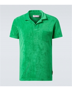 Хлопковая поло из махровой ткани, Caddie Green Orlebar brown