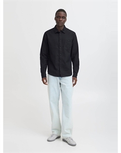 Рубашка на пуговицах классического кроя BHBAY LINEN, черный Blend