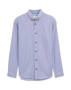 Рубашка на пуговицах классического кроя, светло-серый Tom tailor