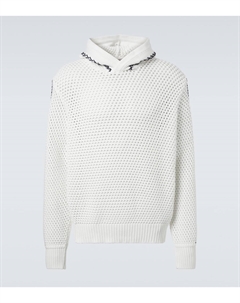 Кирк полосатый хлопковый худи с элементами вязания крючком, ea Mist /Night Iris Orlebar brown