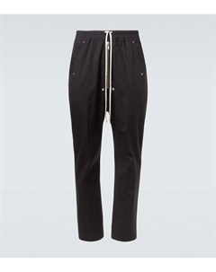 Брюки бела из хлопковой смеси с широкими штанинами, черный Rick owens