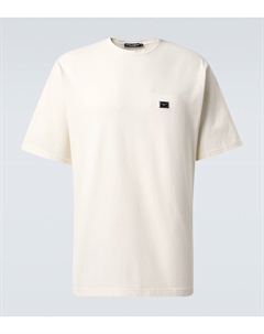 Хлопковая пике футболка, кремовый Dolce&gabbana