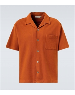 Хлопковая пике рубашка для боулинга, Dark Orange Frame