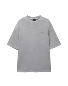 Рубашка, серый Pull & bear