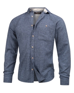 Рубашка на пуговицах классического кроя, синий Indicode jeans