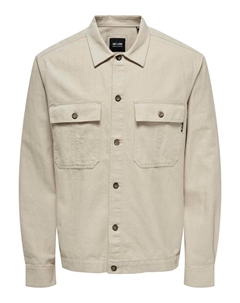 Рубашка на пуговицах классического кроя KENNET, серый Only & sons