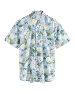 Рубашка на пуговицах классического кроя, синий Next