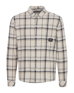 Рубашка на пуговицах классического кроя, бежевый Solid