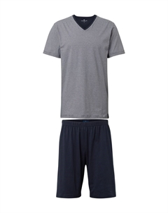 Короткая пижама, цвет Night blue/Dark grey Tom tailor