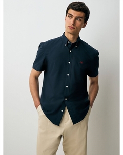 Рубашка на пуговицах классического кроя, морской синий Next