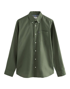 Рубашка на пуговицах классического кроя, темно-зеленый Next