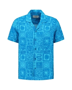 Рубашка на пуговицах классического кроя, синий Shiwi