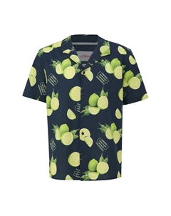 Рубашка на пуговицах классического кроя, темно-синий S.oliver