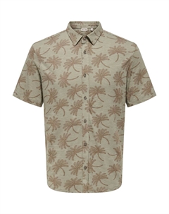 Рубашка на пуговицах классического кроя ONSMALDINI, цвет Olive/Pastel green Only & sons