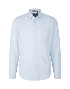 Рубашка на пуговицах классического кроя, светло-синий Tom tailor