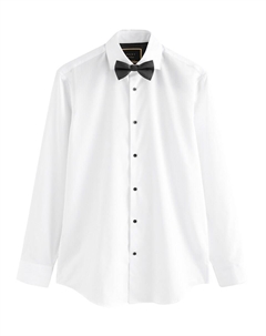 Рубашка на пуговицах классического кроя, белый Next