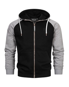 Толстовка с капюшоном на молнии Pulko, черный Indicode jeans