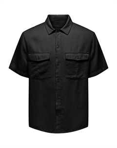 Рубашка на пуговицах классического кроя ONSKari, черный Only & sons