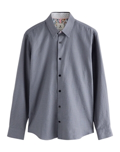 Рубашка на пуговицах классического кроя, цвет Navy/Dusty blue Next