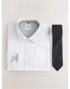 Рубашка на пуговицах классического кроя, белый Next
