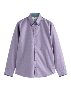 Рубашка на пуговицах классического кроя, цвет Lilac/Blackberry Next