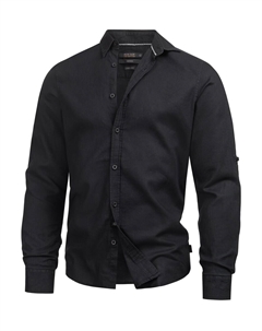 Рубашка на пуговицах классического кроя Brayden, черный Indicode jeans