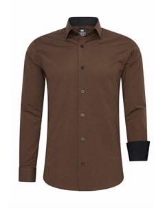 Рубашка на пуговицах классического кроя, коричневый Rusty neal