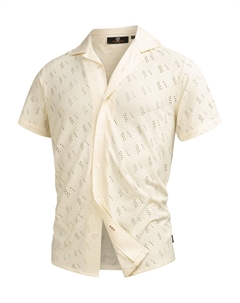 Рубашка на пуговицах классического кроя Jerry, экрю Indicode jeans