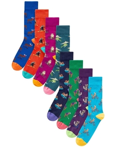 Носки, цвет Blue/Night blue/Azure/Lime/Petrol/Dark purple/Dark orange/Dark pink Next