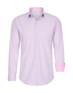 Рубашка Slim Fit на пуговицах, светло-фиолетовый Rusty neal