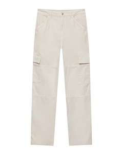 Свободные брюки-карго, кремовый Pull & bear