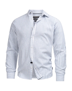 Рубашка на пуговицах классического кроя Brayden, синий Indicode jeans