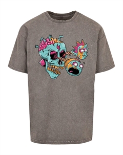 Рубашка Rick And Morty - Eyeball Skull, серый Absolute cult