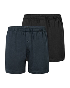 Боксеры Basic, цвет marine blue/Black Schiesser