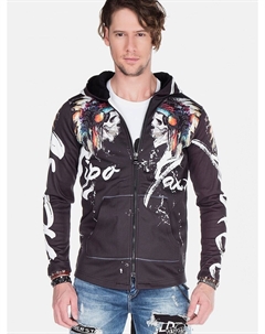 Толстовка с капюшоном на молнии, черный Cipo&baxx