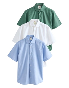 Рубашка на пуговицах классического кроя, цвет Light blue/Dark green/White Next