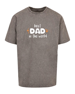 Рубашка Fathers Day - Best Dad In The World, серый Merchcode